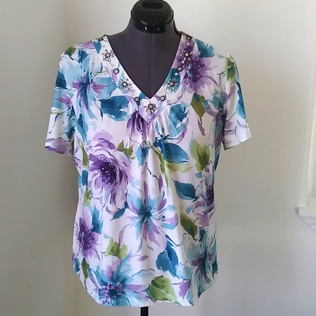 V Neck Sequence Blouse